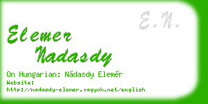 elemer nadasdy business card