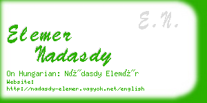 elemer nadasdy business card